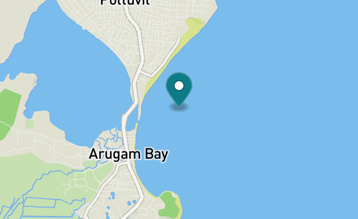 Map showing Arugam Bay