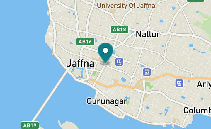 Map showing Jaffna
